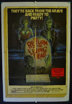 Return Of The Living Dead 1985 One Sheet Movie Poster Don Calfa Horror