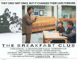 The Breakfast Club Lobby Card 11x14 Original 1985 Emilio Estevez