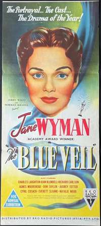 The Blue Veil 1951 Daybill movie poster stone litho RKO Jane Wyman Joan Blondell