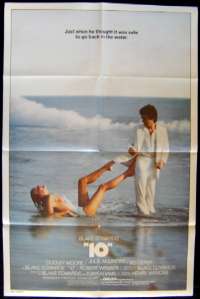 10 Poster Original One Sheet 1979 Dudley Moore Sexy Bo Derek