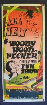 Woody Wood Pecker Chilly Willy Fun Show Poster Original Daybill 1970's CIC Comedy