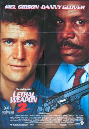 Lethal Weapon 2 Movie Poster Original One Sheet 1989 Mel Gibson Danny Glover