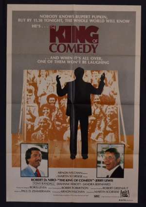 King Of Comedy Movie Poster One Sheet Robert De Niro Jerry Lewis