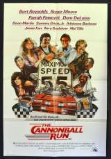 The Cannonball Run 1981 movie poster One Sheet Roger Moore Burt Reynolds