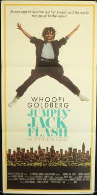 Jumpin&#039; Jack Flash 1986 movie poster Whoopi Goldberg Daybill