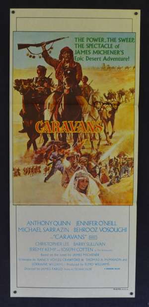 Caravans 1978 Daybill movie poster Anthony Quinn Christopher Lee
