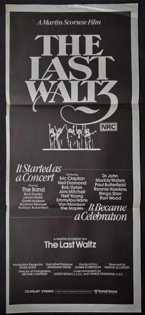 The Last Waltz Poster Original Daybill 1978 The Band Martin Scorsese