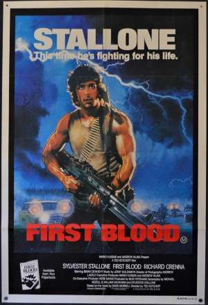 First Blood Poster One Sheet Original 1982 Stallone Rambo Drew Struzan Art