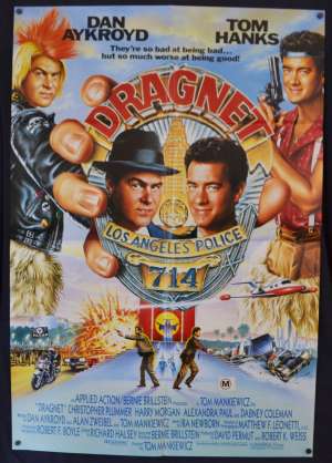 Dragnet Poster RARE USA One Sheet Original 1987 Tom Hanks Dan Aykroyd Cops