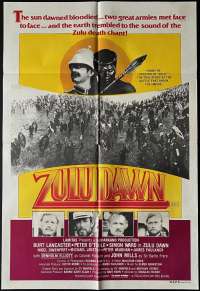 Zulu Dawn Poster Original One Sheet 1979 Burt Lancaster Peter O'Toole