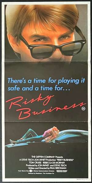Risky Business Movie Poster Original Daybill 1983 Tom Cruise Rebecca De Mornay