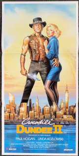 Crocodile Dundee 2 Poster Original Daybill Paul Hogan Linda Kozlowski