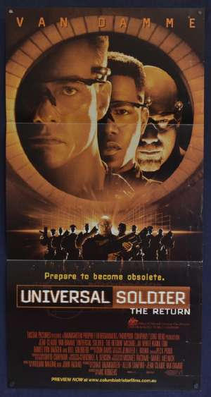 Universal Soldier The Return Movie Poster Original Daybill Jean-Claude Van Damme