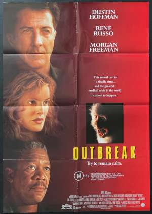 Outbreak Poster One Sheet Original 1995 Dustin Hoffman Pandemic