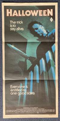 Halloween Poster Original Movie Daybill 1978 Jamie Lee Curtis Michael Myers