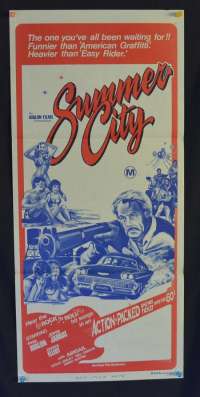 Summer City 1977 Mel Gibson Surfing rare art Daybill movie poster