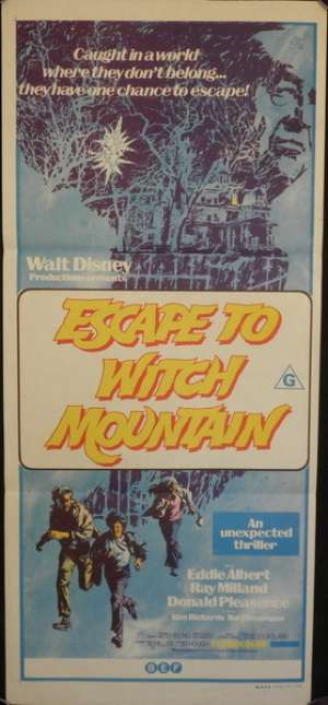 Escape To Witch Mountain Poster Original Daybill 1975 Disney Eddie Albert