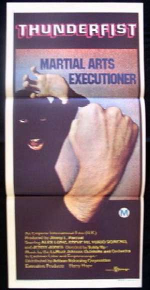 Thunderfist 1973 Daybill movie poster Rare Kung Fu Martial Arts