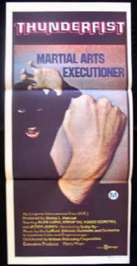 Thunderfist 1973 Daybill movie poster Rare Kung Fu Martial Arts