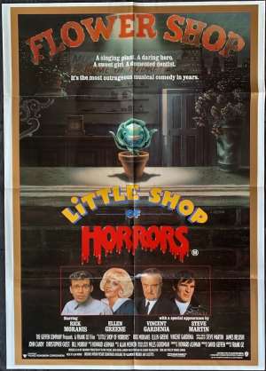 Little Shop Of Horrors Poster Original One Sheet 1986 Rick Moranis Steve Martin