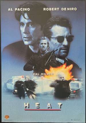 Heat Poster Original Video One Sheet ROLLED Rare Gunman ART 1995