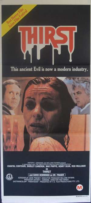 Thirst 1979 Daybill movie poster Contouri Hemmings Max Phipps Horror Vampires