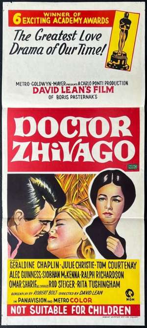 Doctor Zhivago Poster Daybill Original 1965 First Release Omar Sharif