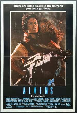 Aliens One Sheet Poster Original 1986 Sigourney Weaver James Cameron