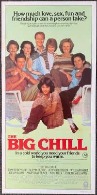 The Big Chill Movie Poster Daybill Kevin Kline Tom Berenger William Hurt