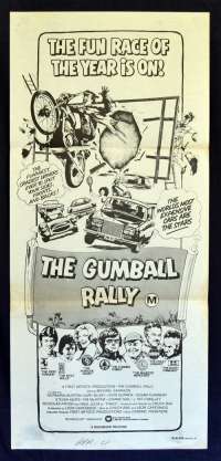 The Gumball Rally poster Daybill Michael Sarrazin Gary Busey Car Chase