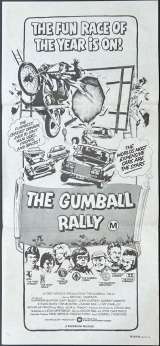 The Gumball Rally poster Daybill Michael Sarrazin Gary Busey Car Chase