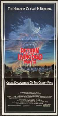 Return Of The Living Dead Part 2 1988 movie poster Daybill Zombies Horror