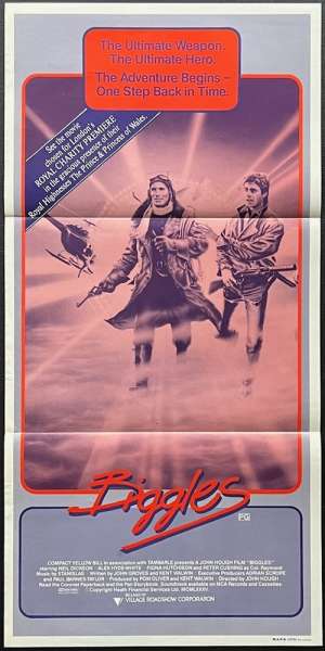 Biggles 1986 Daybill movie poster Neil Dixon Peter Cushing