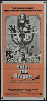 Enter The Dragon Poster Original Daybill 1973 Bruce Lee Martial Arts Rare