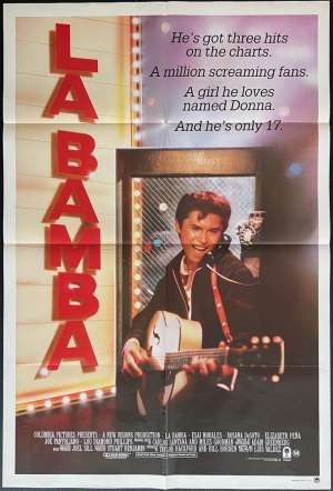La Bamba Movie Poster Original One Sheet 1987 Lou Diamond Phillips Ritchie Valens