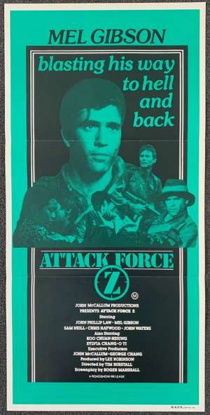 Attack Force Z Poster Original Daybill 1982 Mel Gibson Sam Neill Z Men