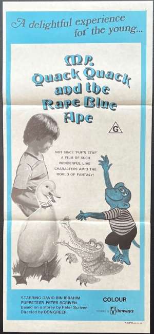 Mr. Quack Quack And The Rare Blue Ape Daybill Movie poster