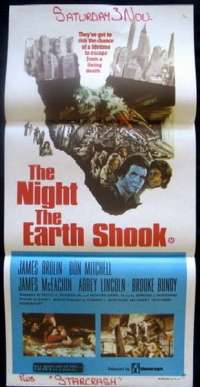 The Night The Earth Shook Movie Poster Original Daybill James Brolin