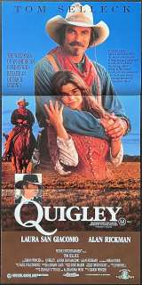 Quigley Poster Daybill Original 1990 Tom Selleck Alan Rickman