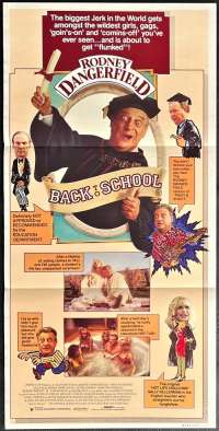 Back To School Movie Poster Original Daybill 1986 Rodney Dangerfield Sally Kellerman