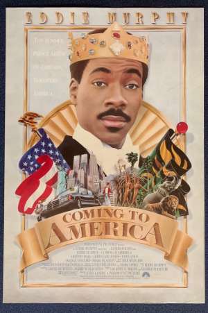 Coming To America Poster Original USA One Sheet 1988 Rare Chris Dellorco Art