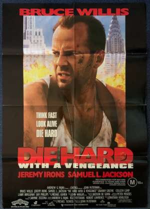 Die Hard 3 With a Vengeance Poster Original One Sheet 1995 Bruce Willis