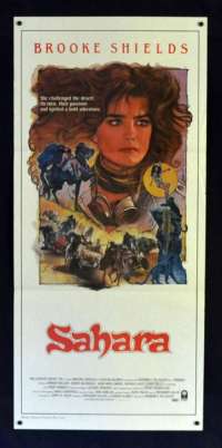 Sahara 1984 Daybill movie poster Brooke Shields Drew Struzan Art