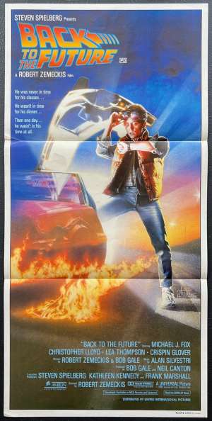 Back To The Future Movie Poster Original Daybill Michael J Fox Drew Struzan Art