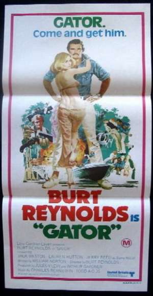 Gator Poster Burt Reynolds Australian Daybill Movie poster