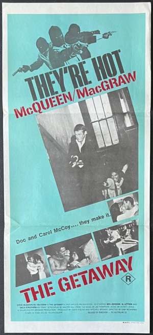 The Getaway Poster Original Daybill 1972 Steve McQueen Ali MacGraw