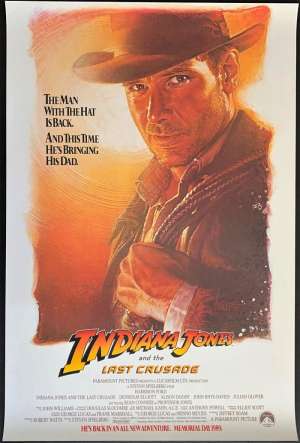 Indiana Jones And The Last Crusade Poster Original USA One Sheet Rolled