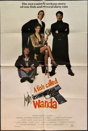 A Fish Called Wanda Poster Original USA One Sheet 1988 Rare Large Pistol Art