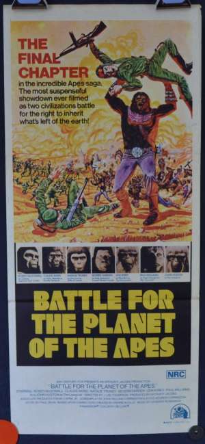 Battle For The Planet Of The Apes Daybill Movie Poster Original