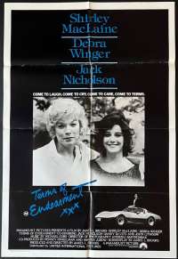 Terms Of Endearment 1983 Shirley Maclaine Jack Nicholson One Sheet movie poster